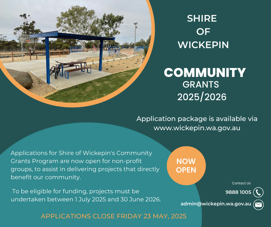 2025/2026 COMMUNITY GRANTS - NOW OPEN